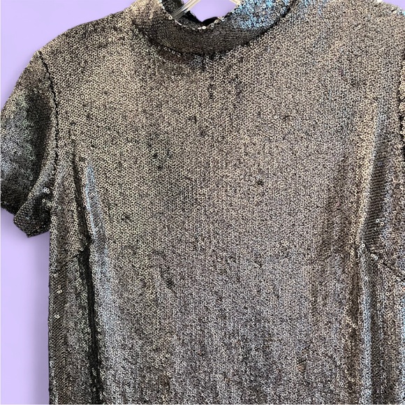 Silver Sequined Dress - Picture 7 of 9